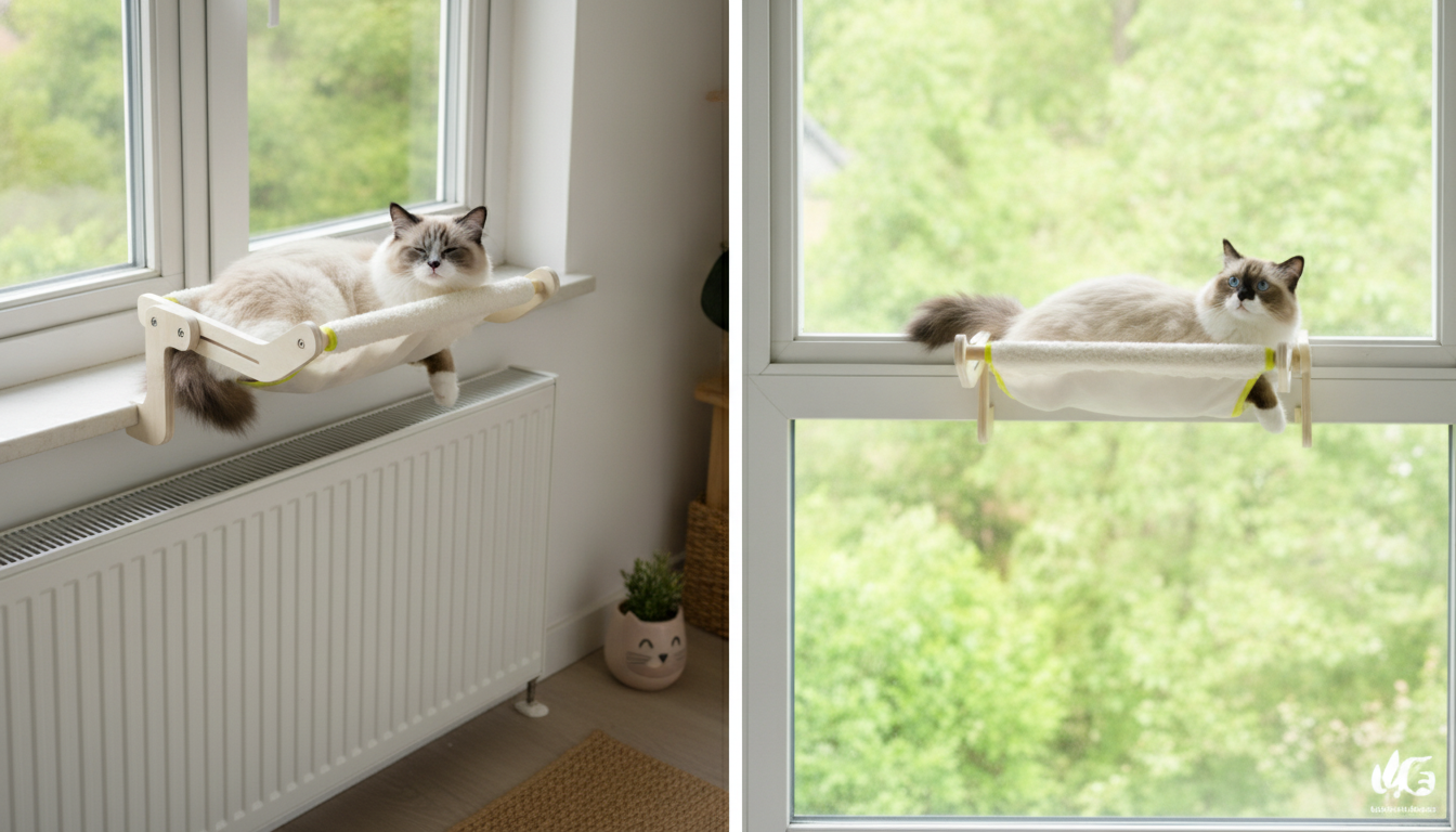 Dual-Use Cat Window Hammock for Radiators (18kg Rated)